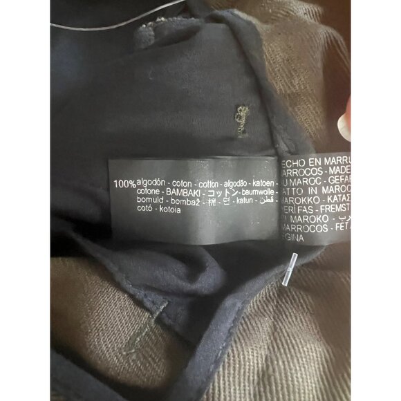 Zara Womens High Waisted Olive Green Wide-Leg Pants Size 29 - Picture 7 of 14